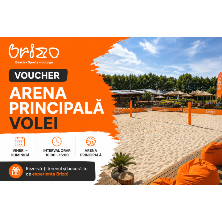 Voucher arena principala volei vineri - duminica, interval orar 16:00 - 18:00