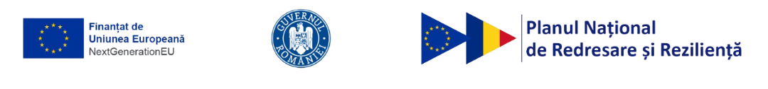 Finanțat de Uniunea Europeană – NextGenerationEU / Guvernul României / PNRR